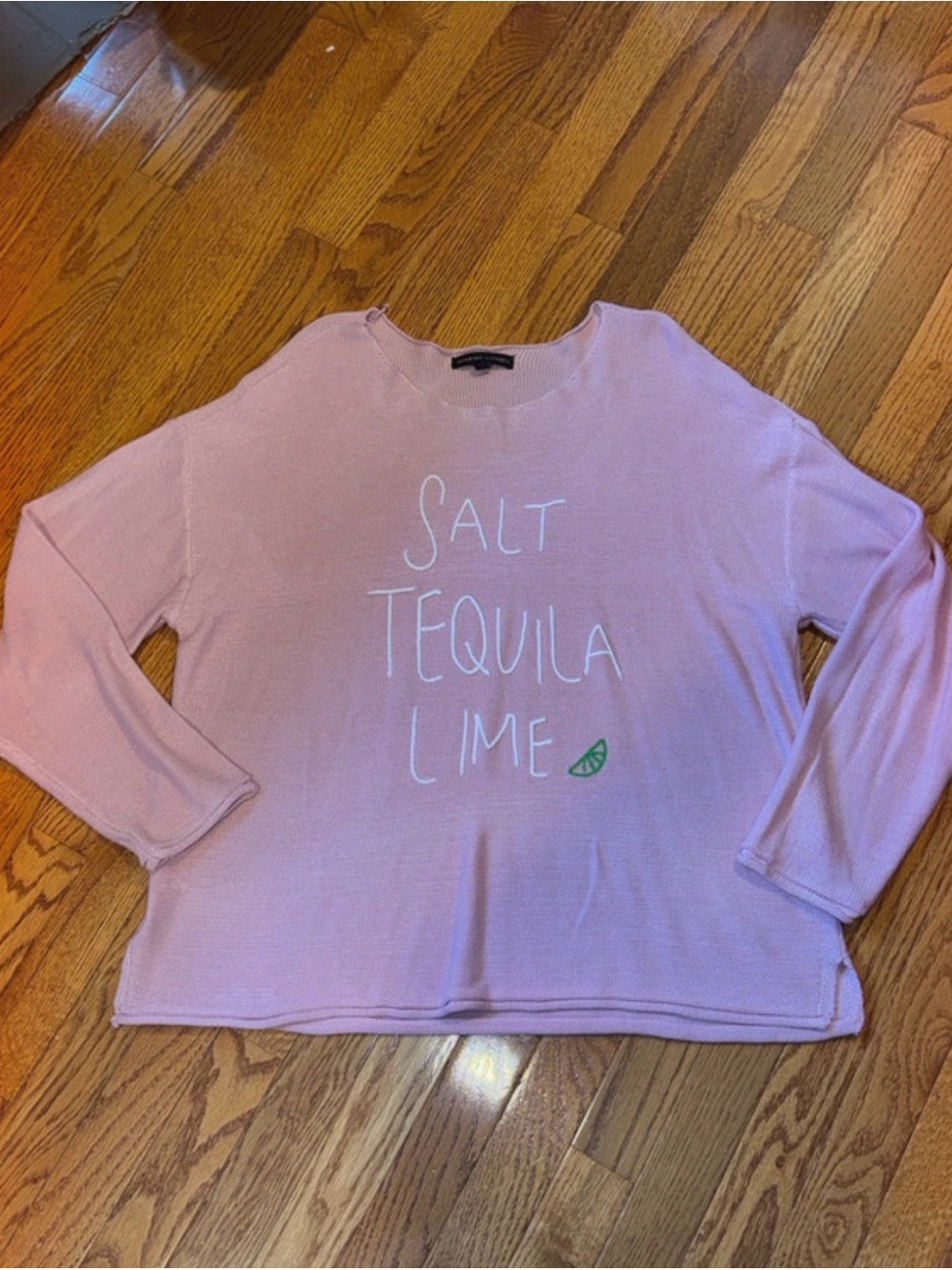 Graphic Knit Pullover sweater - Pink - Salt Tequila Lime